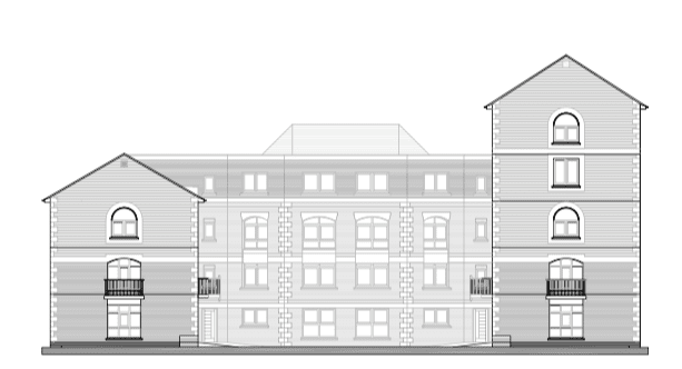 Drawing for 8 new residential units at Windsor Court